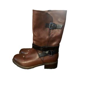 8.5M Clarks Artisan Rust Volara Melody Leather Boot Fleece Lined